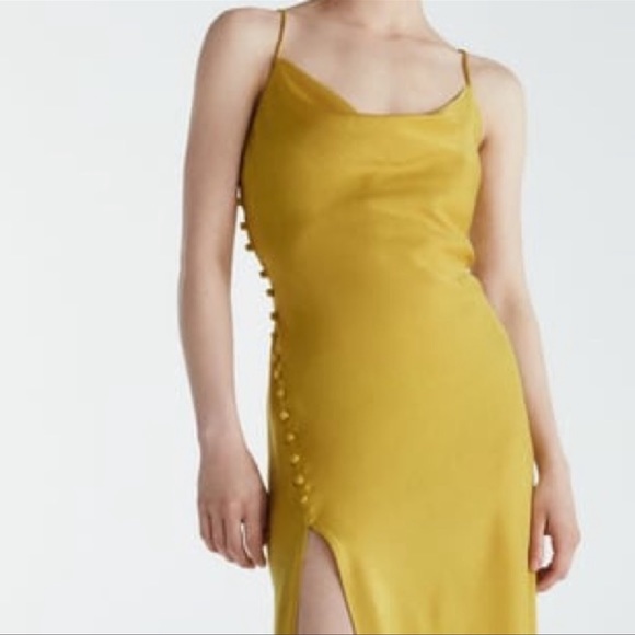 Zara mustard satin effect blogger dress - Picture 10 of 13